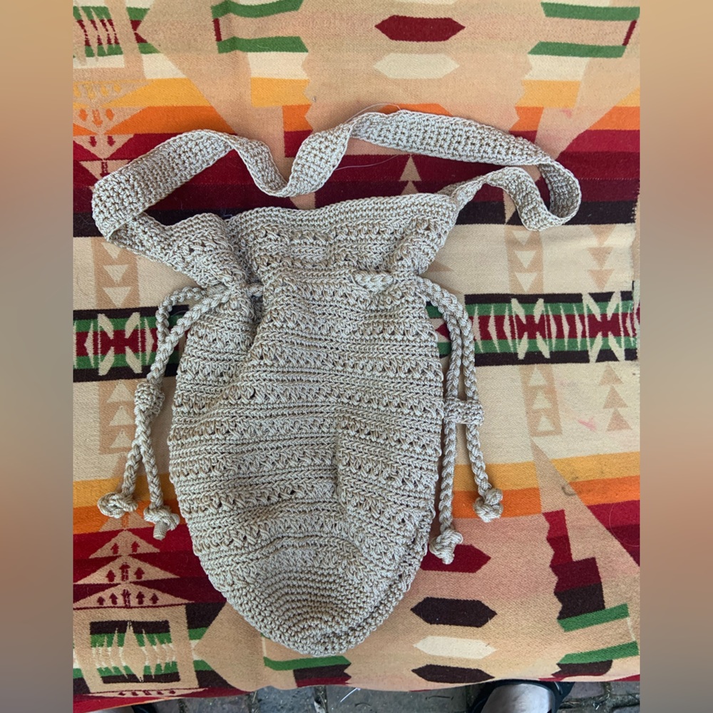 Marina crochet lined snap front bag